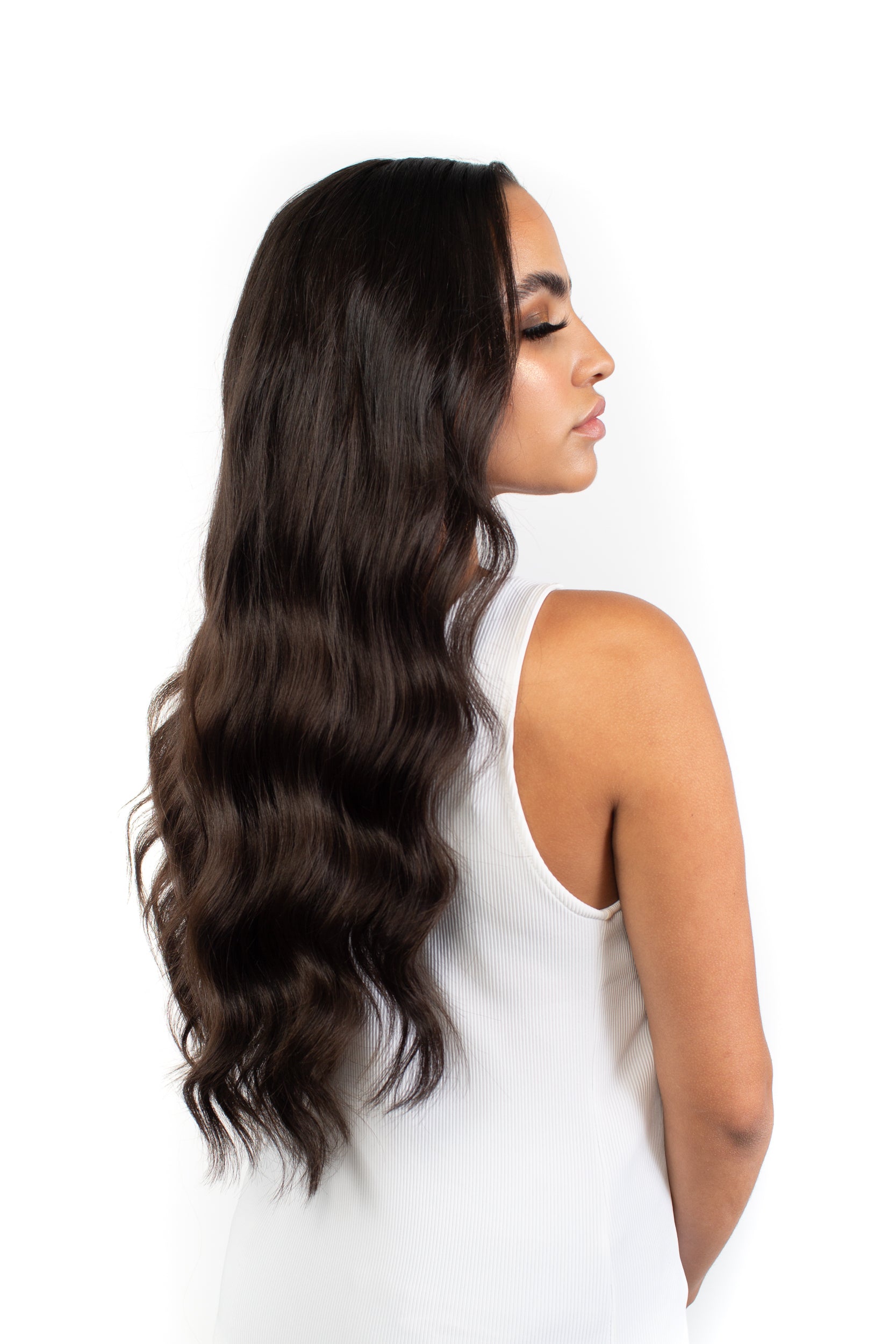 14" Brunette Clip-In Hair Extensions