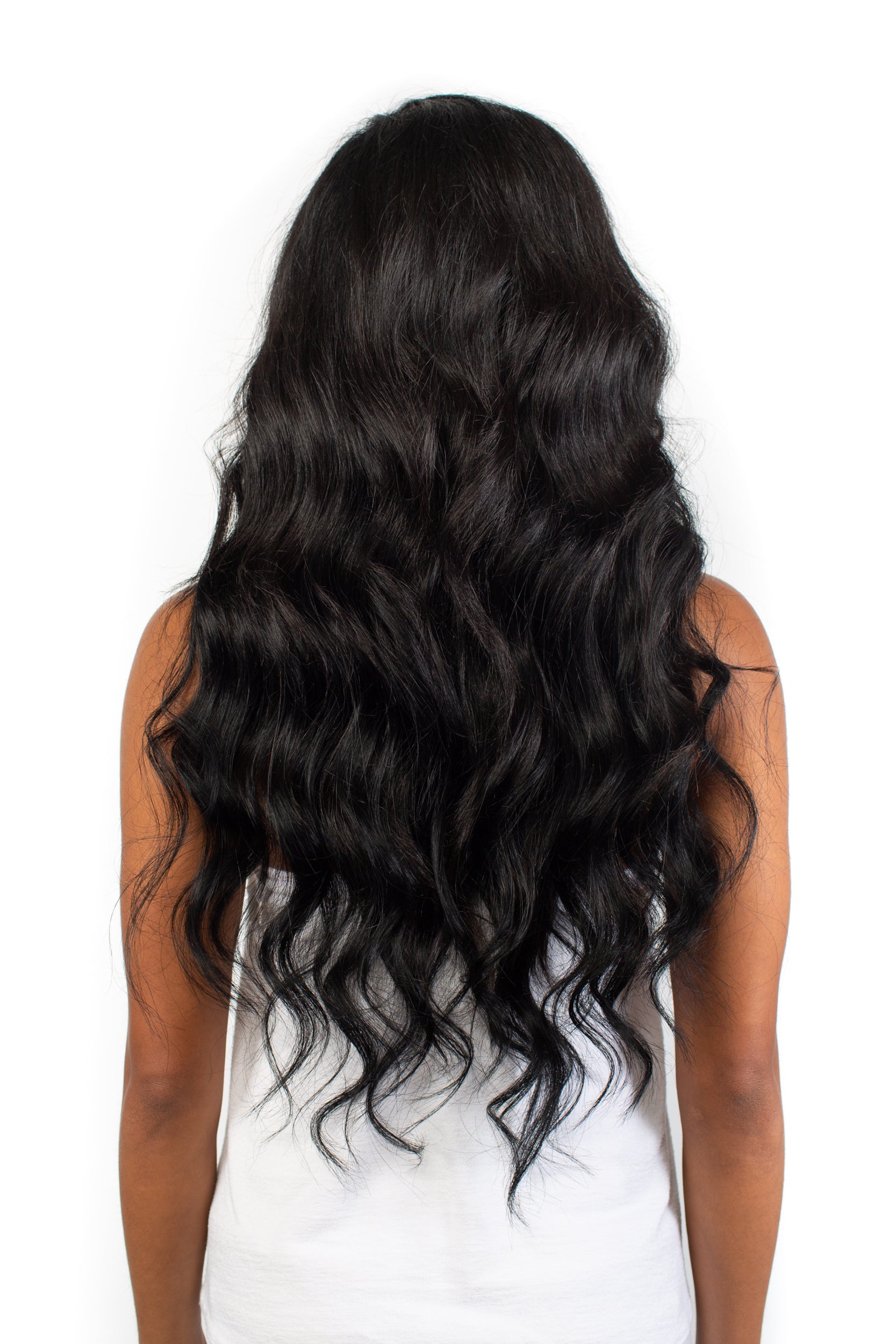 14" Dark Black Clip-In Hair Extensions