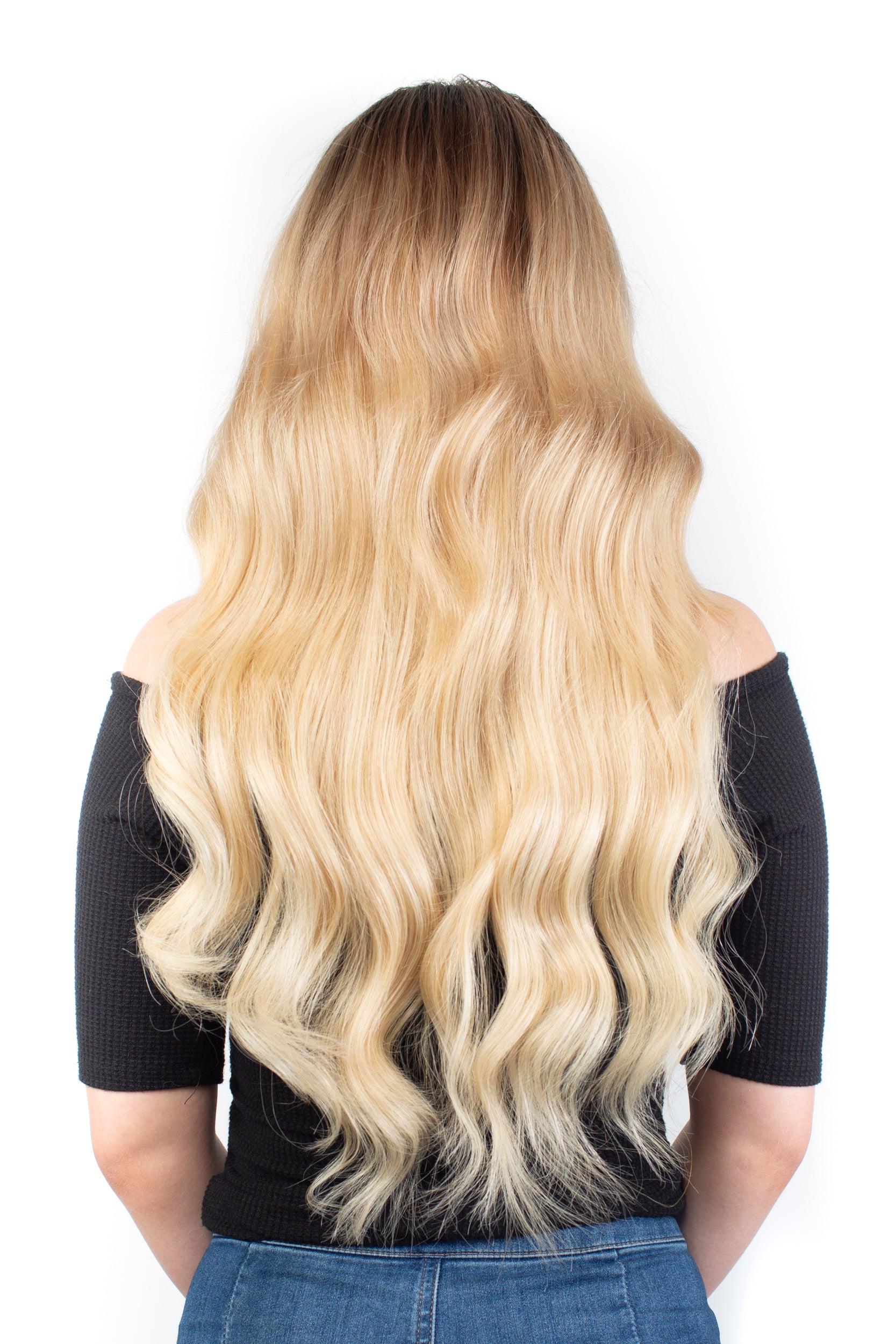 14" Gold Clip-in hair extensions