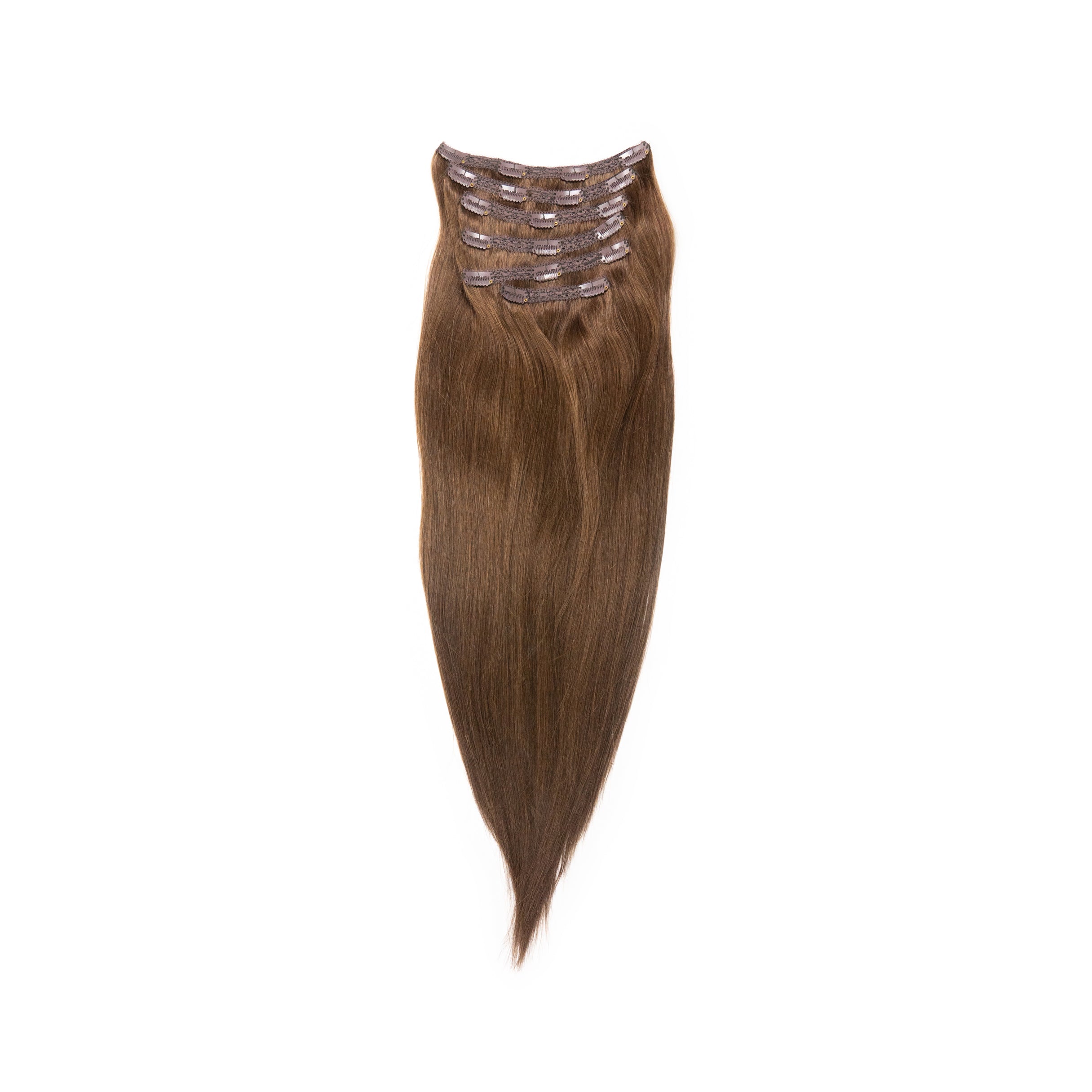 14" Clip-In Golden Brown Hair Extension