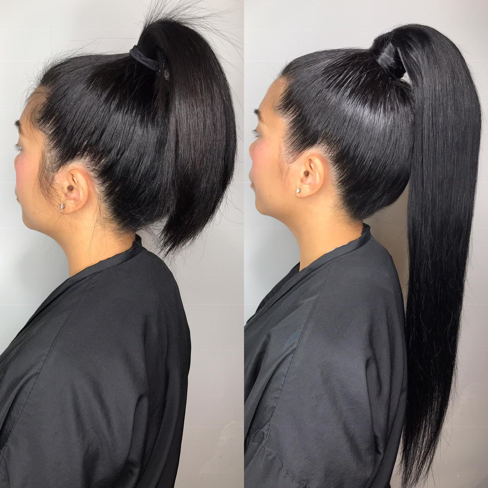 Dark Black Clip-in Ponytail 